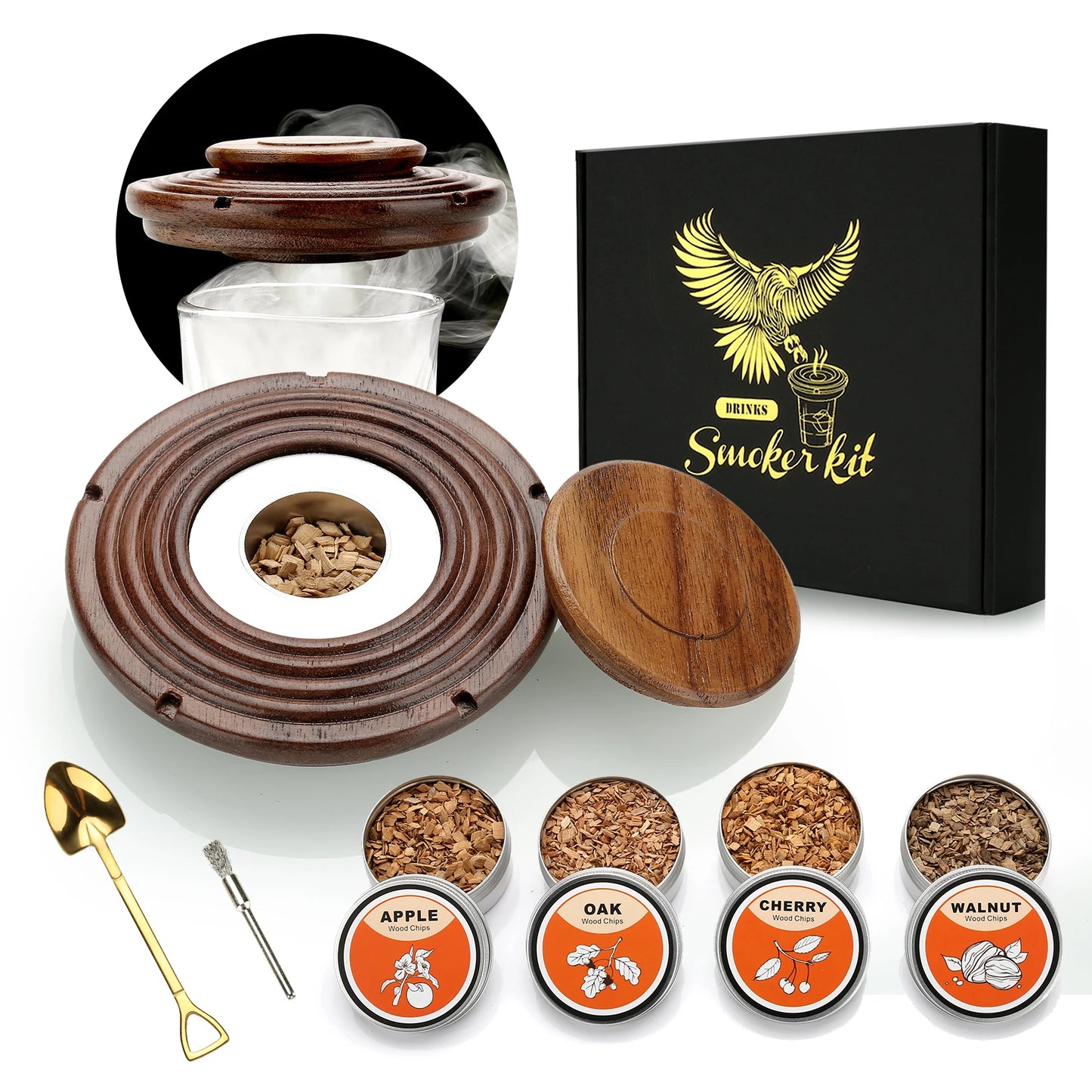 Cocktail Smoker Kit with 4 Wood Chips