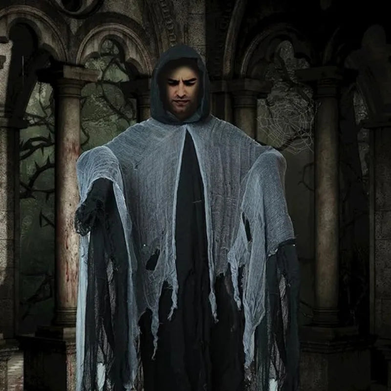 Halloween Cape, Dead Witch Zombie Costume Skull
