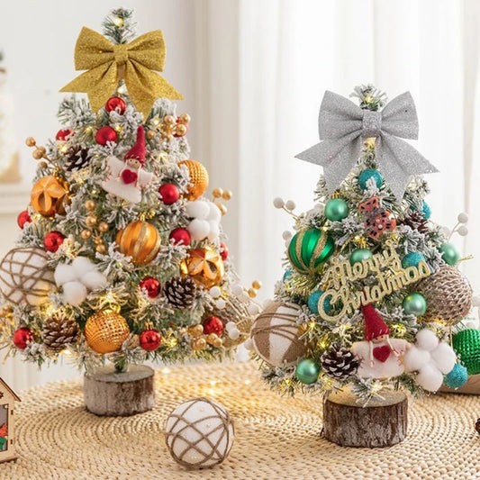 Mini Small Xmas Tree With LED Light For Merry Christmas