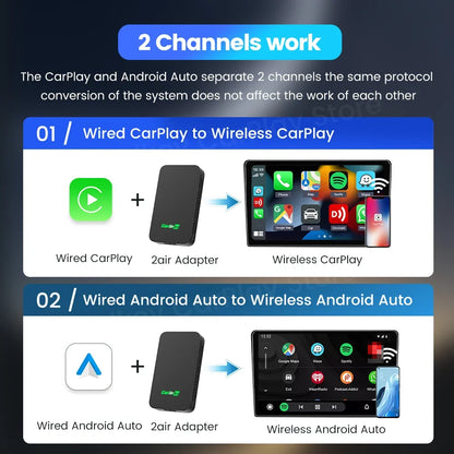 Carlinkit 5 2air Wireless CarPlay Android Auto Wireless Box 2in 1 Adapter