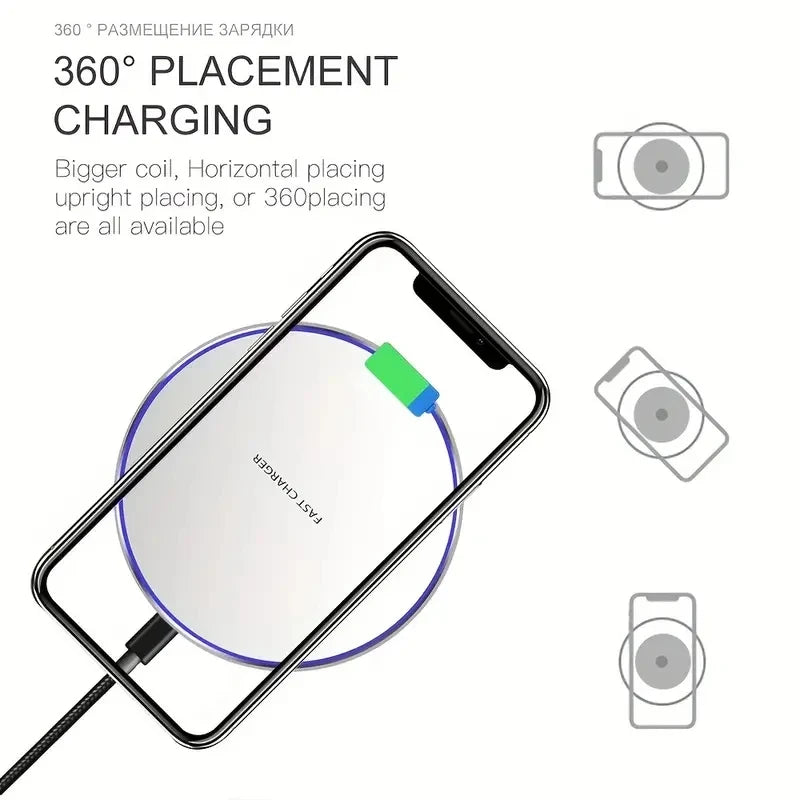 30W Wireless Charger For iPhone 15 14 13 12 X Pro and Samsung S23 S22 Xiaomi Huawei
