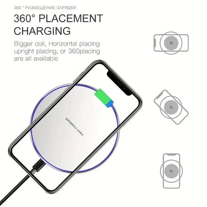 30W Wireless Charger For iPhone 15 14 13 12 X Pro and Samsung S23 S22 Xiaomi Huawei