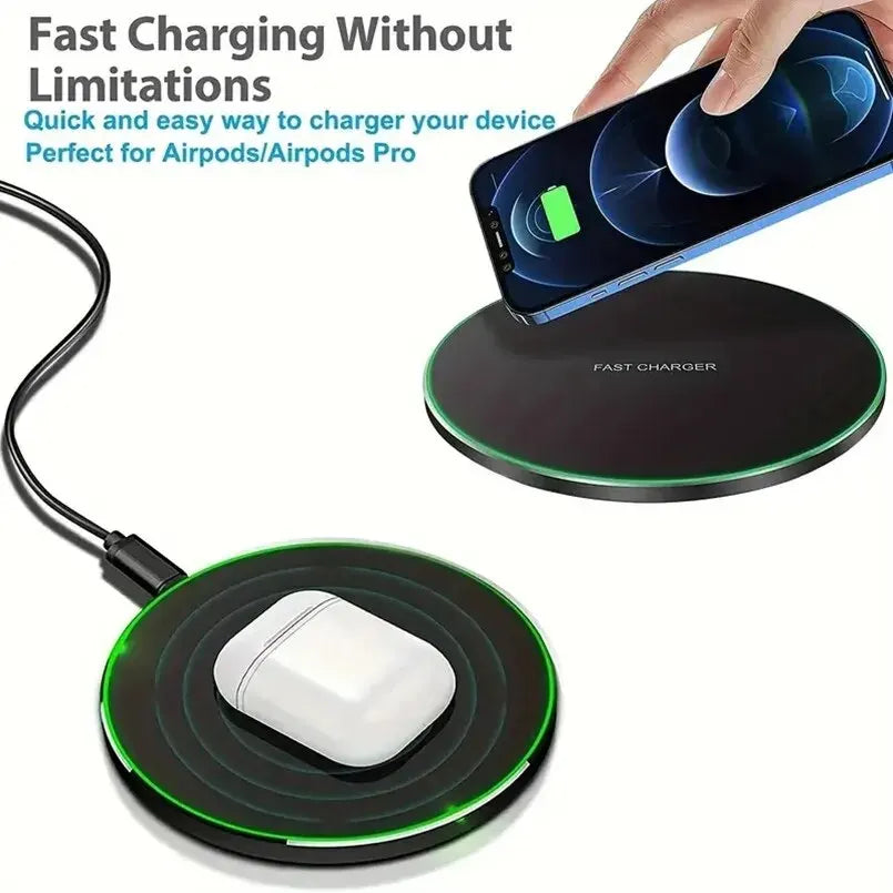 30W Wireless Charger For iPhone 15 14 13 12 X Pro and Samsung S23 S22 Xiaomi Huawei
